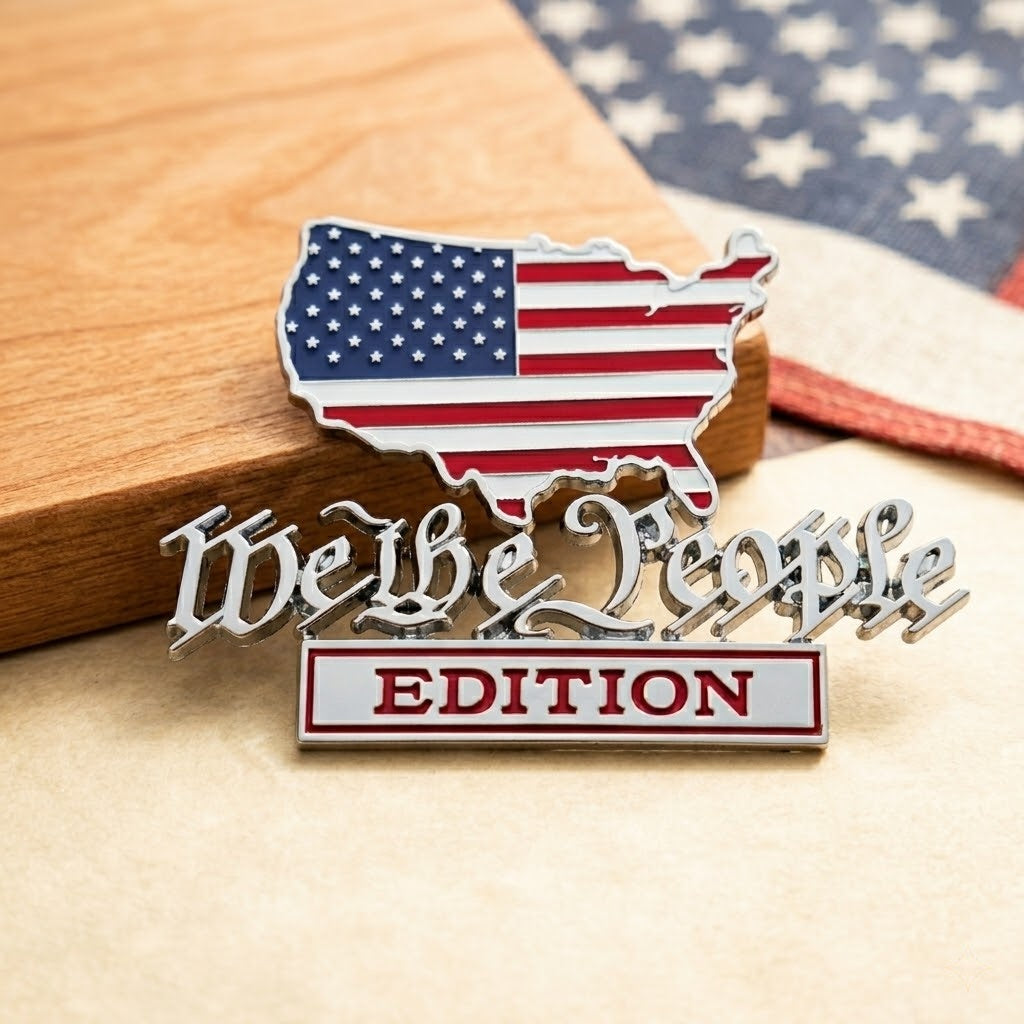 🔥2026 Limited 50% OFF 🔥 We The People Patriot Flag Edition Car Emblem Metal Badge