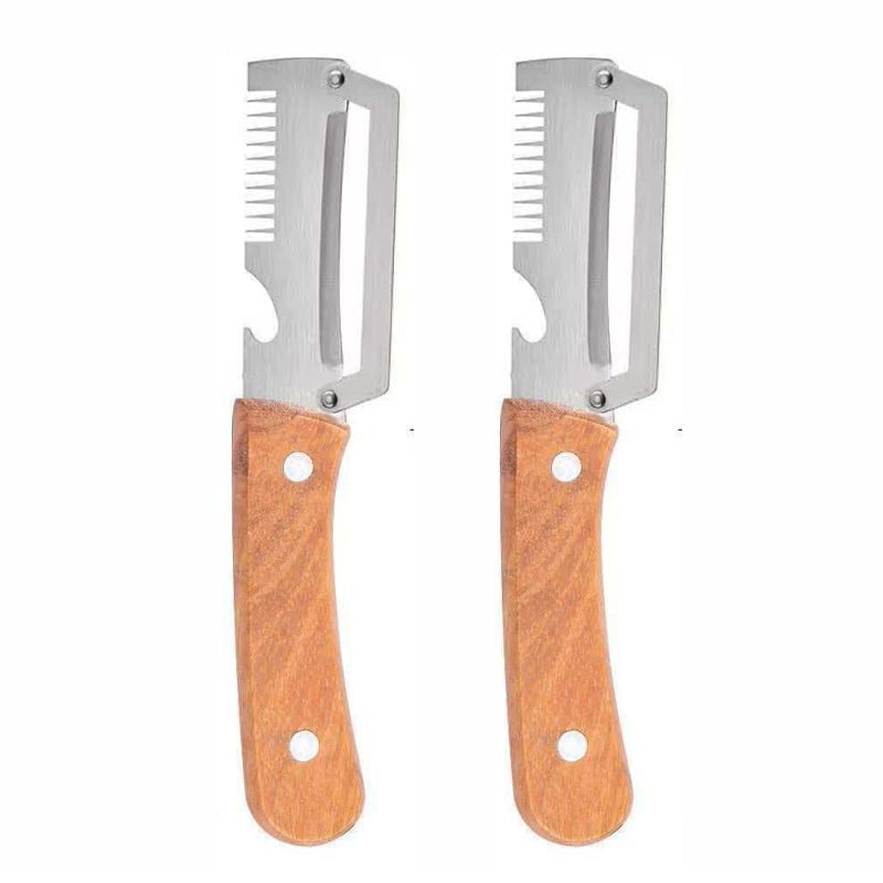 🚨 Today Only ⚡ Buy 1 Get 1 FREE 🎁 Kitchen Multi-Function Stainless Steel Thickened Fruit Peeler Knife
