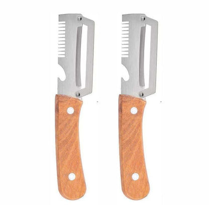🚨 Today Only ⚡ Buy 1 Get 1 FREE 🎁 Kitchen Multi-Function Stainless Steel Thickened Fruit Peeler Knife