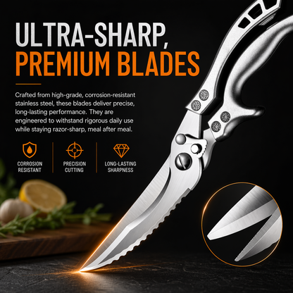 💥Stainless Steel Kitchen Scissors ✂ Built to Cut Bones, Built to Last