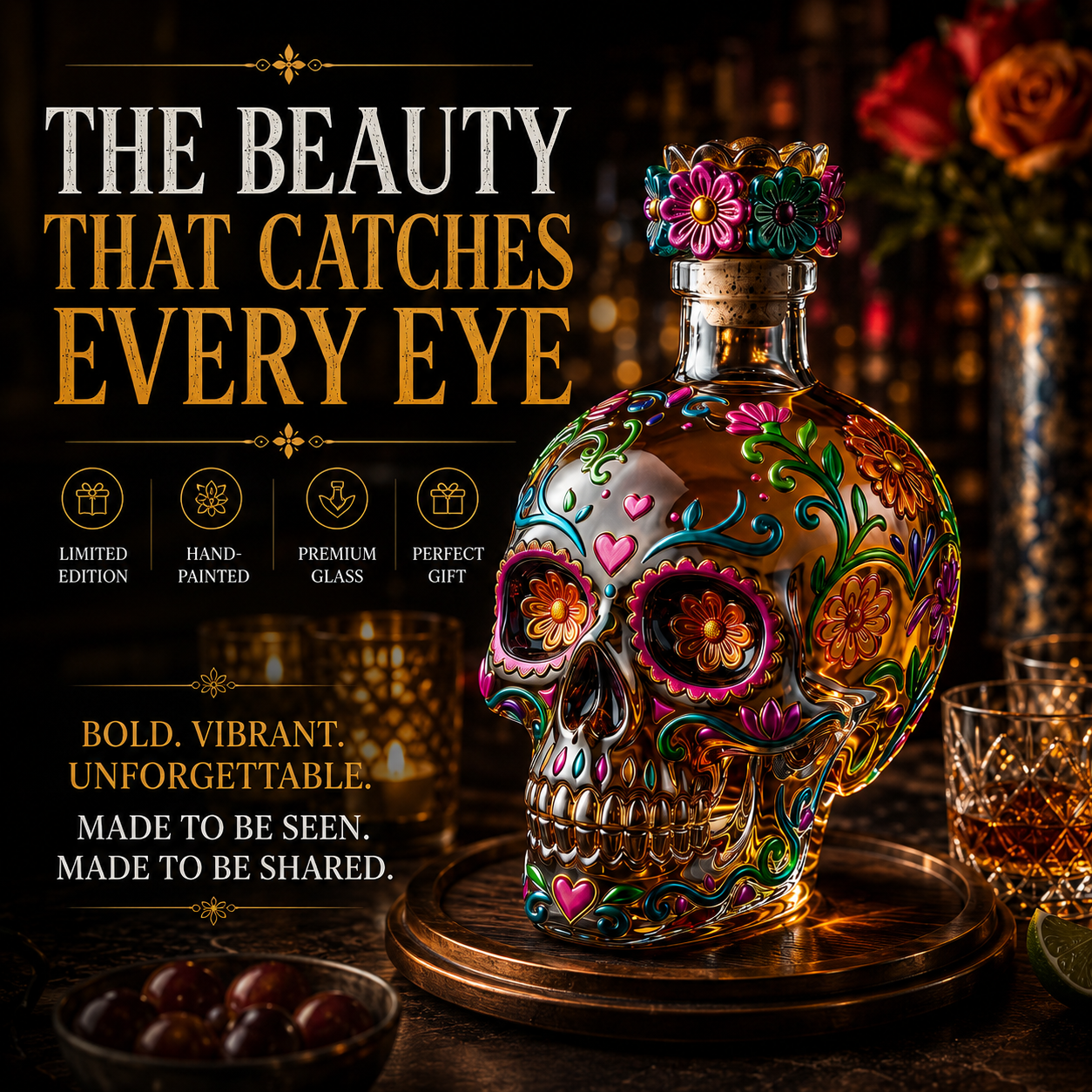 Calavera de Oro – Limited Artisan Decanter