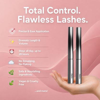 Stelin™ 🥇 Precision Metal Wand Mascara – All-Day Curl, Length & Smudge-Proof Volume
