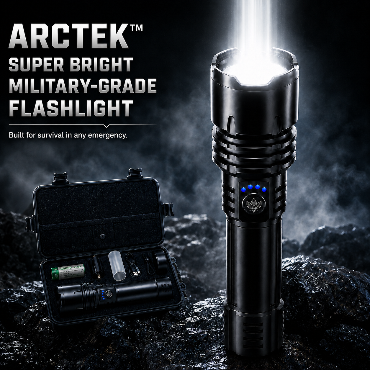 🔥 LAST DAY SALE 50% OFF 🔥 ARCTEK™ Super Bright Military-Grade Flashlight