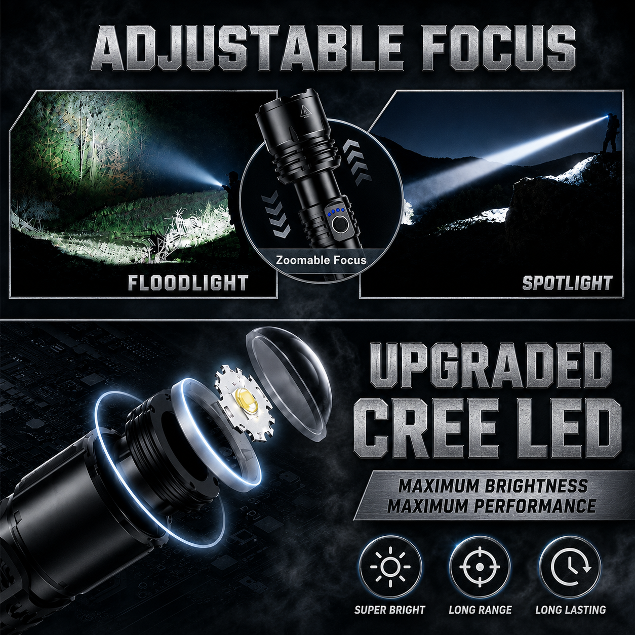 🔥 LAST DAY SALE 50% OFF 🔥 ARCTEK™ Super Bright Military-Grade Flashlight