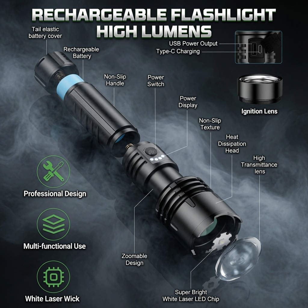 🔥 LAST DAY SALE 50% OFF 🔥 ARCTEK™ Super Bright Military-Grade Flashlight