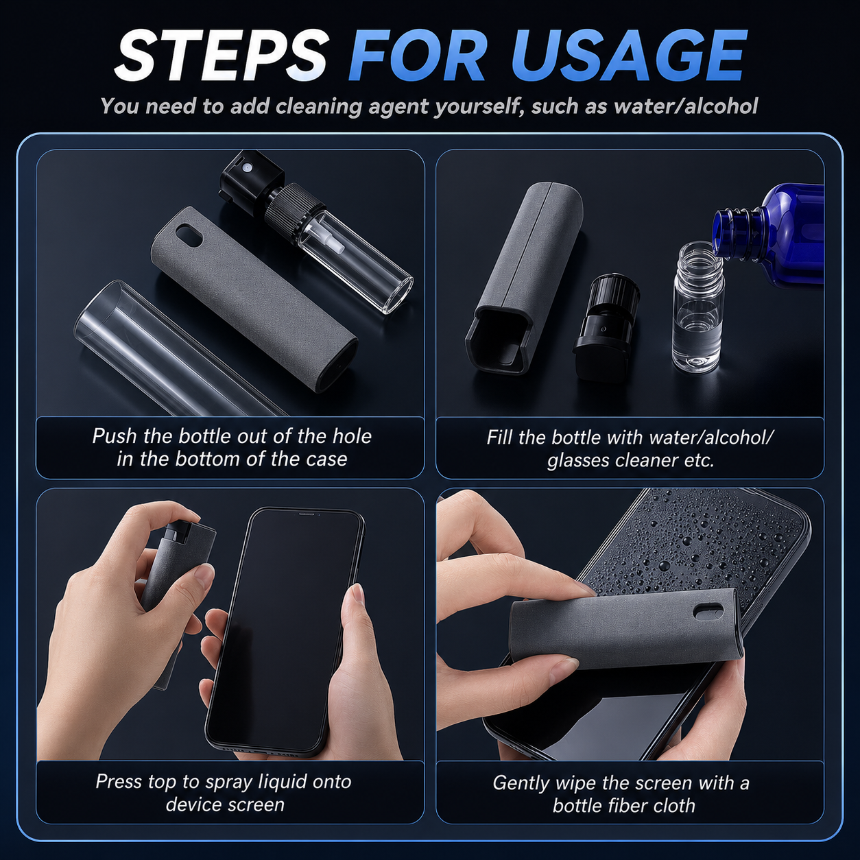🔥 LAST DAY SALE 50% OFF 🔥 AUKON™ 2 In 1 Screen Cleaner Spray for Phone Tablet Computer