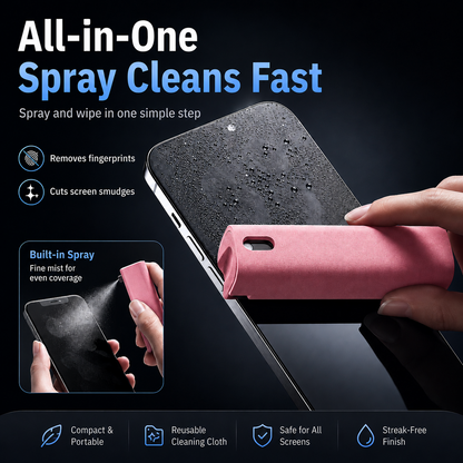 🔥 LAST DAY SALE 50% OFF 🔥 AUKON™ 2 In 1 Screen Cleaner Spray for Phone Tablet Computer
