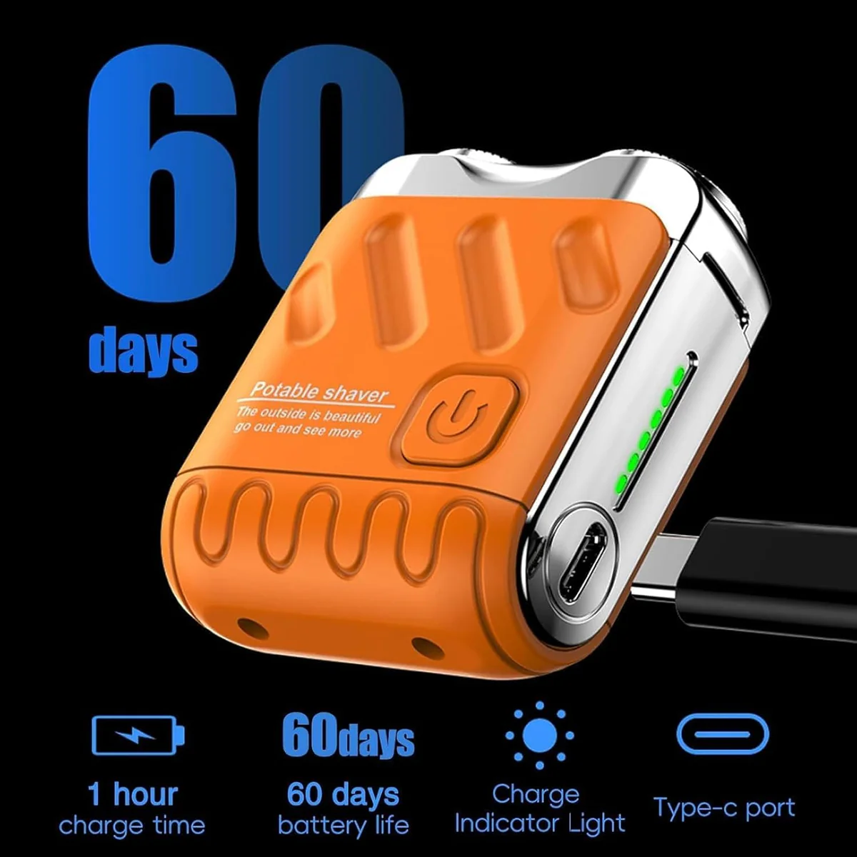 🔥 Limited Offer 50% OFF 🔥 Vortex™ Mini Dual Blade Shaver – Travel Men’s Razor