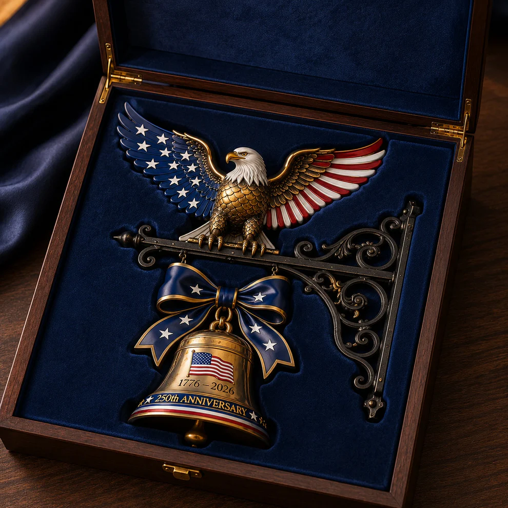 250th Anniversary Eagle Wall Bell, Patriotic American Independence 1776-2026