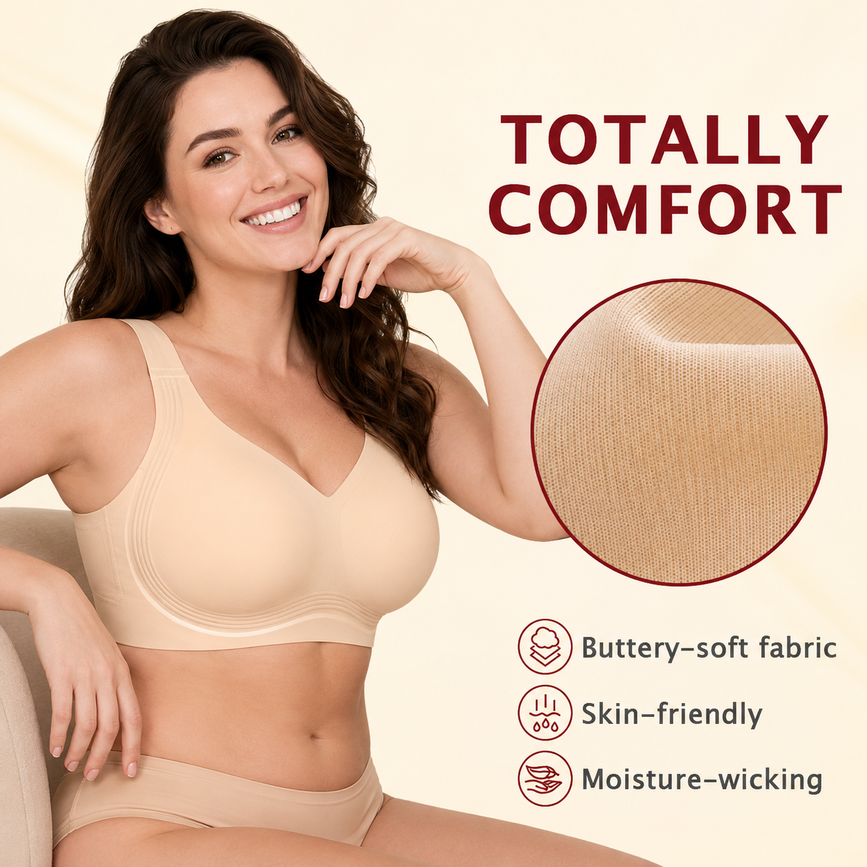 🔥LAST DAY SALE 70% OFF - BUY 1 GET 1 FREE🔥 - Super Firming Wirefree Bra – Full Coverage Lift & Side Smoothing Comfort Bra for Women