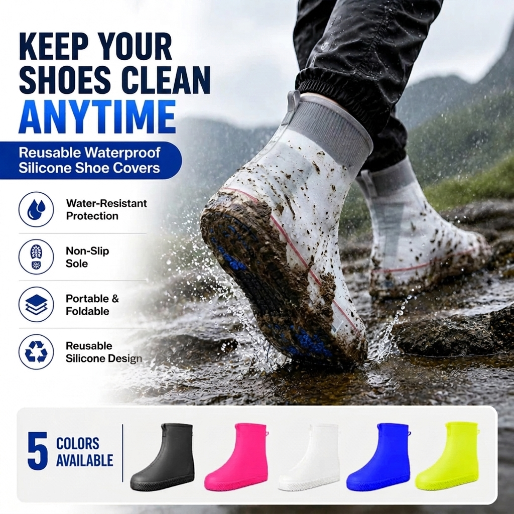 💦 SUMMER SALE 70% OFF 💦 DryStep™  Reusable Waterproof Silicone Shoe Covers