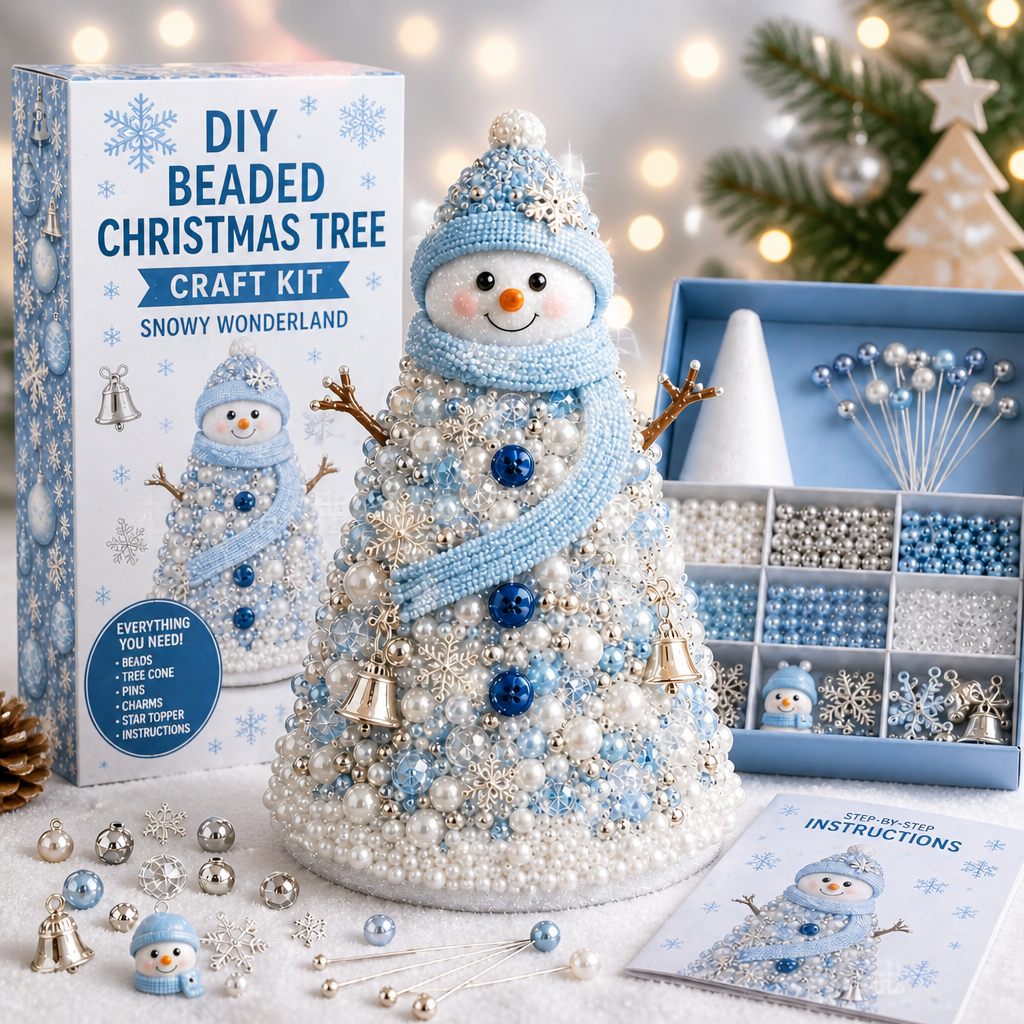 🌟 EARLY CHRISTMAS 49% OFF 🎄 DIY Pearl Beaded Christmas Tree Craft Kit