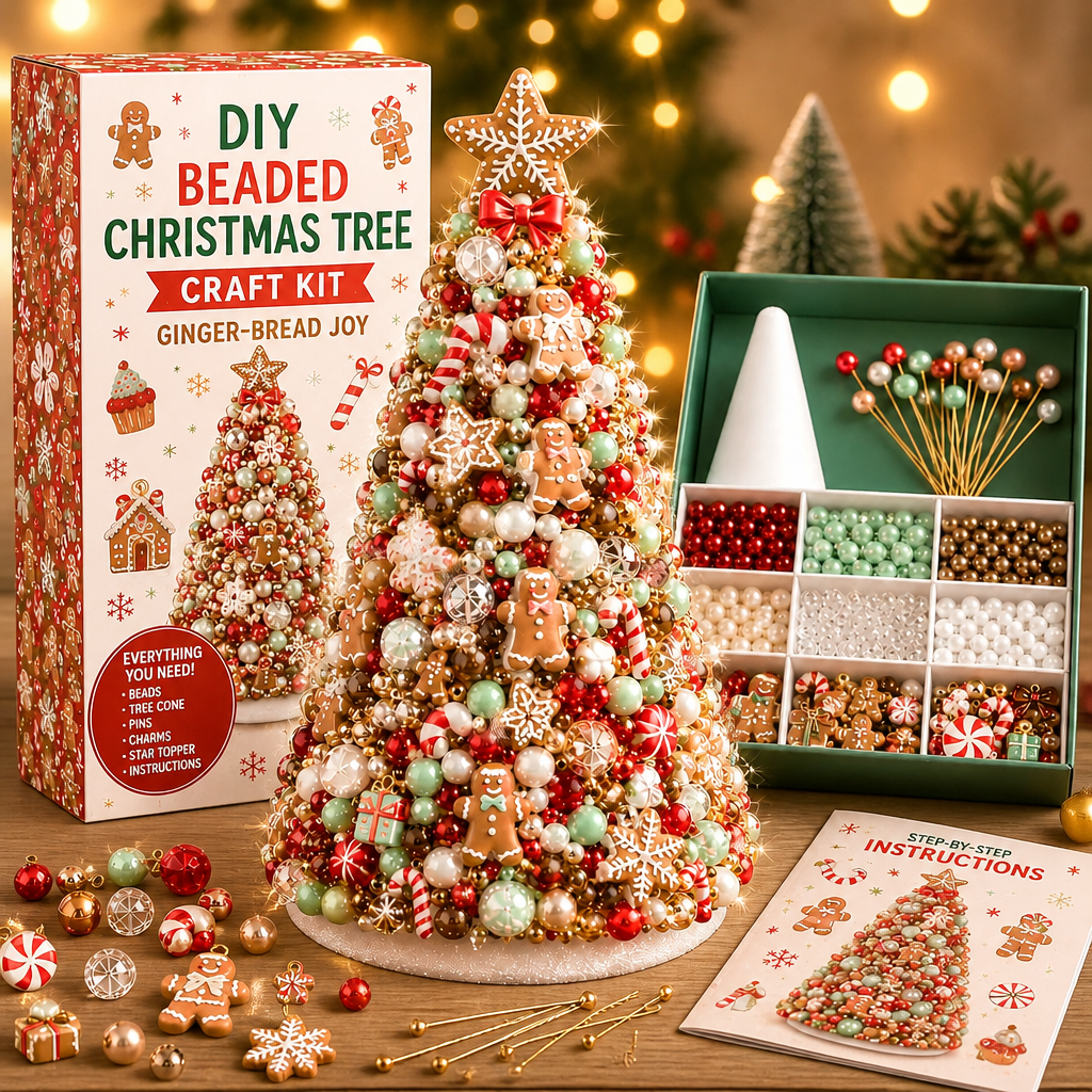 🌟 EARLY CHRISTMAS 49% OFF 🎄 DIY Pearl Beaded Christmas Tree Craft Kit