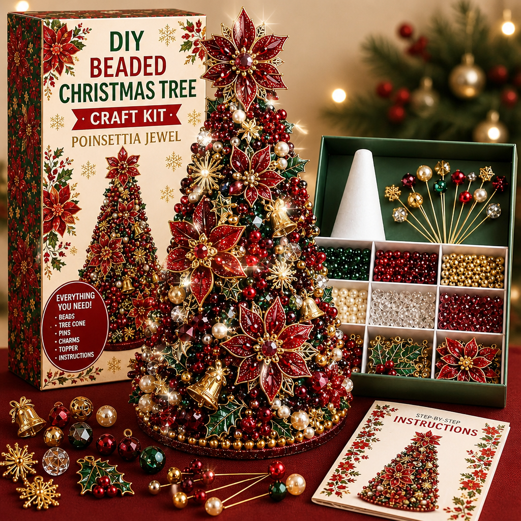 🌟 EARLY CHRISTMAS 49% OFF 🎄 DIY Pearl Beaded Christmas Tree Craft Kit