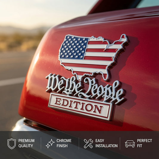 🔥2026 Limited 50% OFF 🔥 We The People Patriot Flag Edition Car Emblem Metal Badge